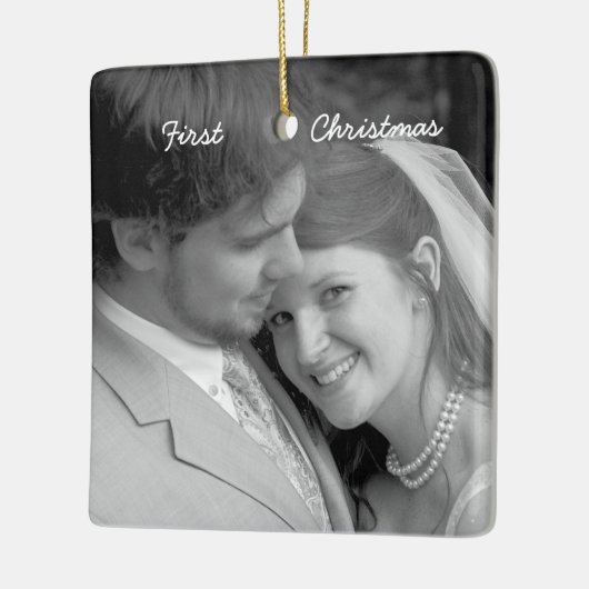 Ons eerste kerstcadeautje Ornament met foto's van  (Links)