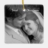Ons eerste kerstcadeautje Ornament met foto's van  (Voorkant)