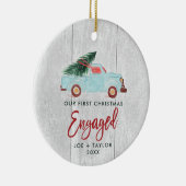 Ons eerste kerstcadeautje speciaal ontworpen Boerd Keramisch Ornament (Rechts)