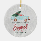 Ons eerste kerstcadeautje speciaal ontworpen Boerd Keramisch Ornament (Voorkant)