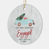 Ons eerste kerstcadeautje speciaal ontworpen Boerd Keramisch Ornament (Links)