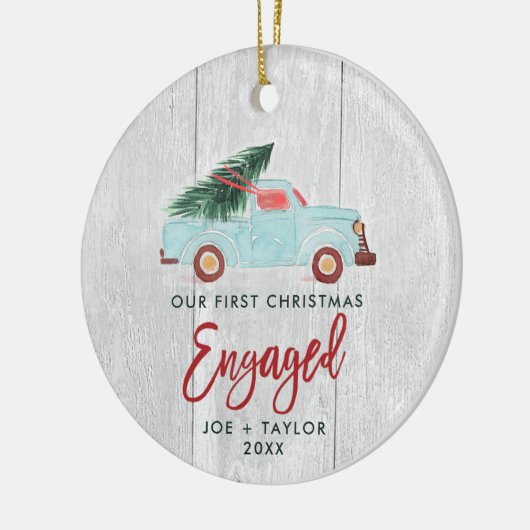 Ons eerste kerstcadeautje speciaal ontworpen Boerd Keramisch Ornament (Links)