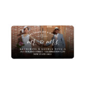 Ons eerste kerstfeest als de heer en mevrouw Foto. Etiket (Voorkant)