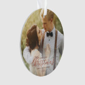 Ons eerste kerstfeest als de heer en mevrouw Roos Ornament (voorkant)