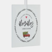 Ons eerste kerstfeest als de heer & Mrs. Glas Ornament (Voorkant Rechts)