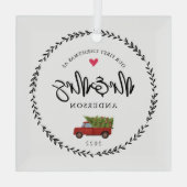 Ons eerste kerstfeest als de heer & Mrs. Glas Ornament (Achterkant)