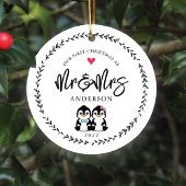 Ons eerste kerstfeest als de heer & Mrs. Keramisch Ornament