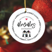 Ons eerste kerstfeest als de heer & Mrs. Keramisch Ornament