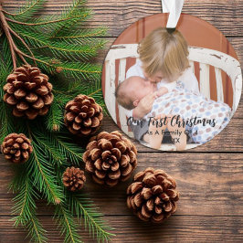 Ons eerste kerstfeest als familie van 4 ornament