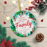 Ons eerste kerstfeest als familie van drie rituele keramisch ornament<br><div class="desc">Onze eerste kerst als familie van drie keramische Ornamenten</div>