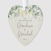 Ons eerste kerstfeest als grootouders Foto Hart Ornament (voorkant)