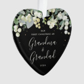 Ons eerste kerstfeest als grootouders Foto Hart Ornament (voorkant)