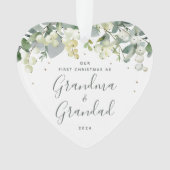 Ons eerste kerstfeest als grootouders Foto Hart Ornament (voorkant)