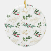 Ons eerste kerstfeest als grootouders groen goud keramisch ornament (Achterkant)