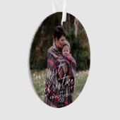 Ons eerste kerstfeest als grootouders White Script Ornament (voorkant)