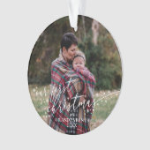 Ons eerste kerstfeest als grootouders White Script Ornament (voorkant)