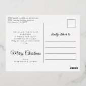 Ons eerste kerstfeest als Mr & Mrs newlyweds gold Folie Feestdagen Briefkaart (Achterkant)