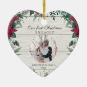 Ons eerste kerstfeest | Fotohart Keramisch Ornament (Voorkant)