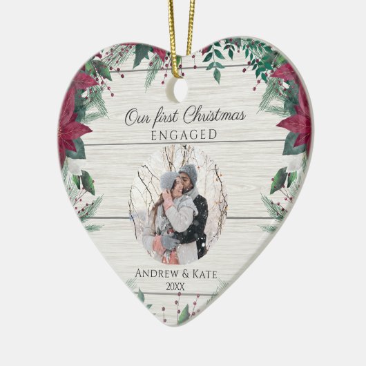 Ons eerste kerstfeest | Fotohart Keramisch Ornament (Links)