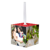 Ons eerste kerstfeest getrouwd 4 trouwfoto's decoratie (Achter hoekig)