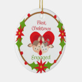 Ons eerste kerstfeest ging diep in het hart keramisch ornament (Rechts)