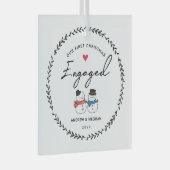 Ons eerste kerstfeest glas ornament (Voorkant Rechts)