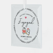 Ons eerste kerstfeest glas ornament (Voorkant links)