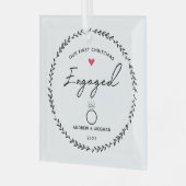 Ons eerste kerstfeest glas ornament (Voorkant links)