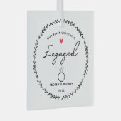 Ons eerste kerstfeest glas ornament (Voorkant Rechts)