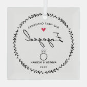 Ons eerste kerstfeest glas ornament (Achterkant)