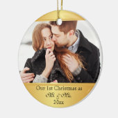 Ons eerste kerstfeest in combinatie keramisch ornament (Links)