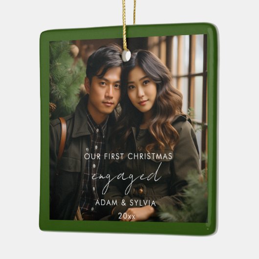 Ons eerste kerstfeest keramisch ornament (Links)