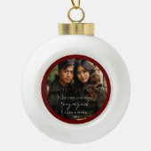 Ons eerste kerstfeest keramische bal ornament (Voorkant)