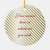 Ons eerste kerstfeest met een gether Retro-versier Keramisch Ornament (Achterkant)