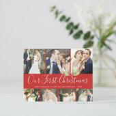 Ons eerste kerstfeest met feestdag 7Foto collage Briefkaart (Staand voorkant)