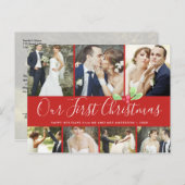 Ons eerste kerstfeest met feestdag 7Foto collage Briefkaart (Voorkant / Achterkant)