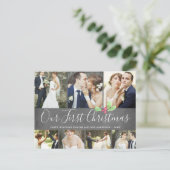 Ons eerste kerstfeest met feestdag 7Foto collage Feestdagenkaart (Staand voorkant)