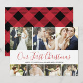 Ons eerste kerstfeest met feestdag 7Foto collage Feestdagenkaart (Voorkant / Achterkant)