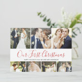 Ons eerste kerstfeest met feestdag 7Foto collage Feestdagenkaart (Staand voorkant)