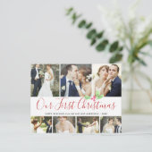 Ons eerste kerstfeest met feestdag 7Foto collage Feestdagenkaart (Staand voorkant)