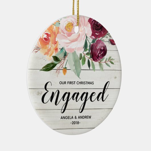 Ons eerste kerstfeest met kerstversiering keramisch ornament (Rechts)