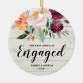 Ons eerste kerstfeest met kerstversiering keramisch ornament (Voorkant)