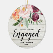 Ons eerste kerstfeest met kerstversiering keramisch ornament (Links)