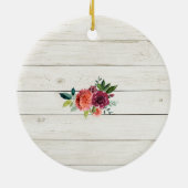 Ons eerste kerstfeest met kerstversiering keramisch ornament (Achterkant)