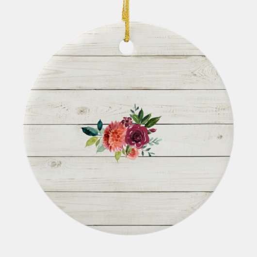 Ons eerste kerstfeest met kerstversiering keramisch ornament (Achterkant)