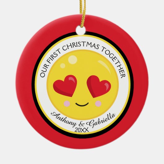 Ons eerste kerstfeest met liefde voor Ornament Emo (Voorkant)
