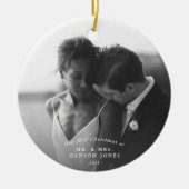 Ons eerste kerstfeest met ruby Sprout-keramische s Keramisch Ornament (Voorkant)