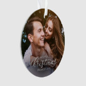 Ons eerste kerstfeest met Silver Foil script Ornament (voorkant)