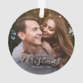 Ons eerste kerstfeest met Silver Foil script Ornament (achterkant)