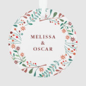 Ons eerste kerstfeest nieuwe thuisfeestdag ornament (achterkant)